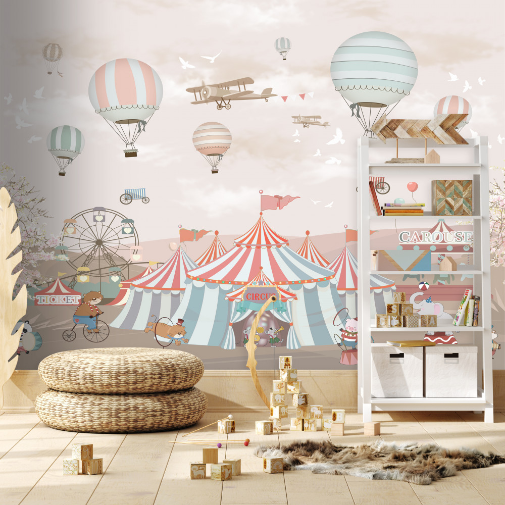 Fototapeta balony nad cyrkiem