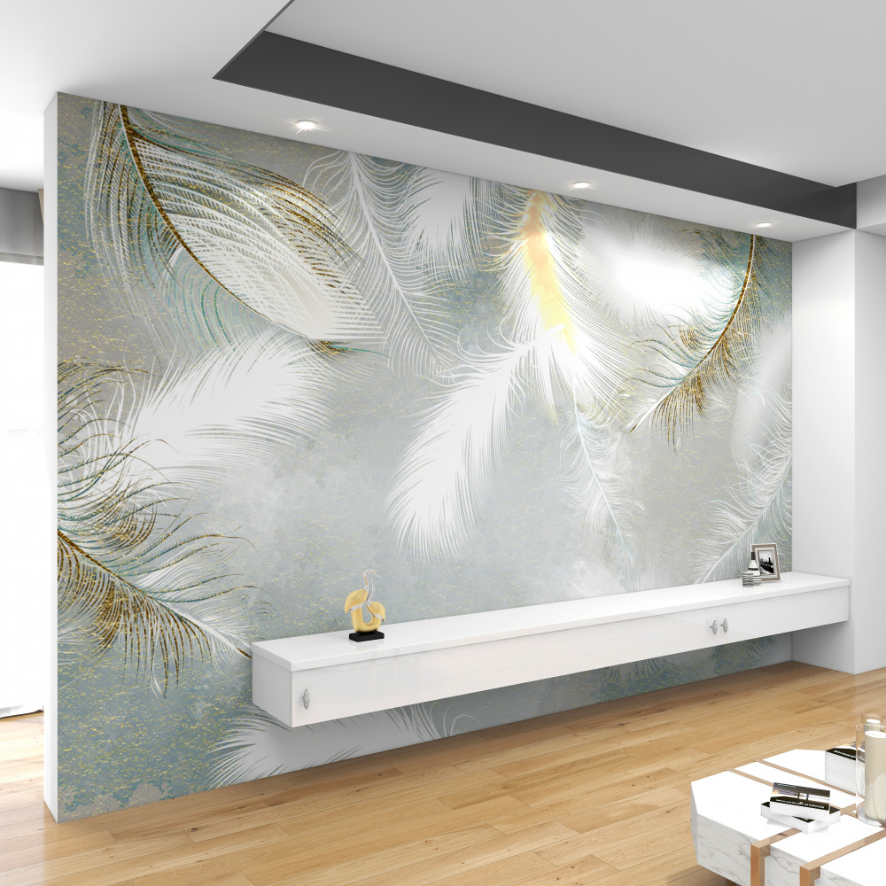 Fototapeta jasne abstrakcyjne tło pióro