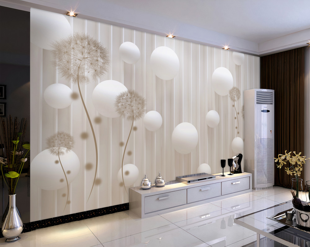 Fototapeta mniszek lekarski i jasnoróżowe kulki