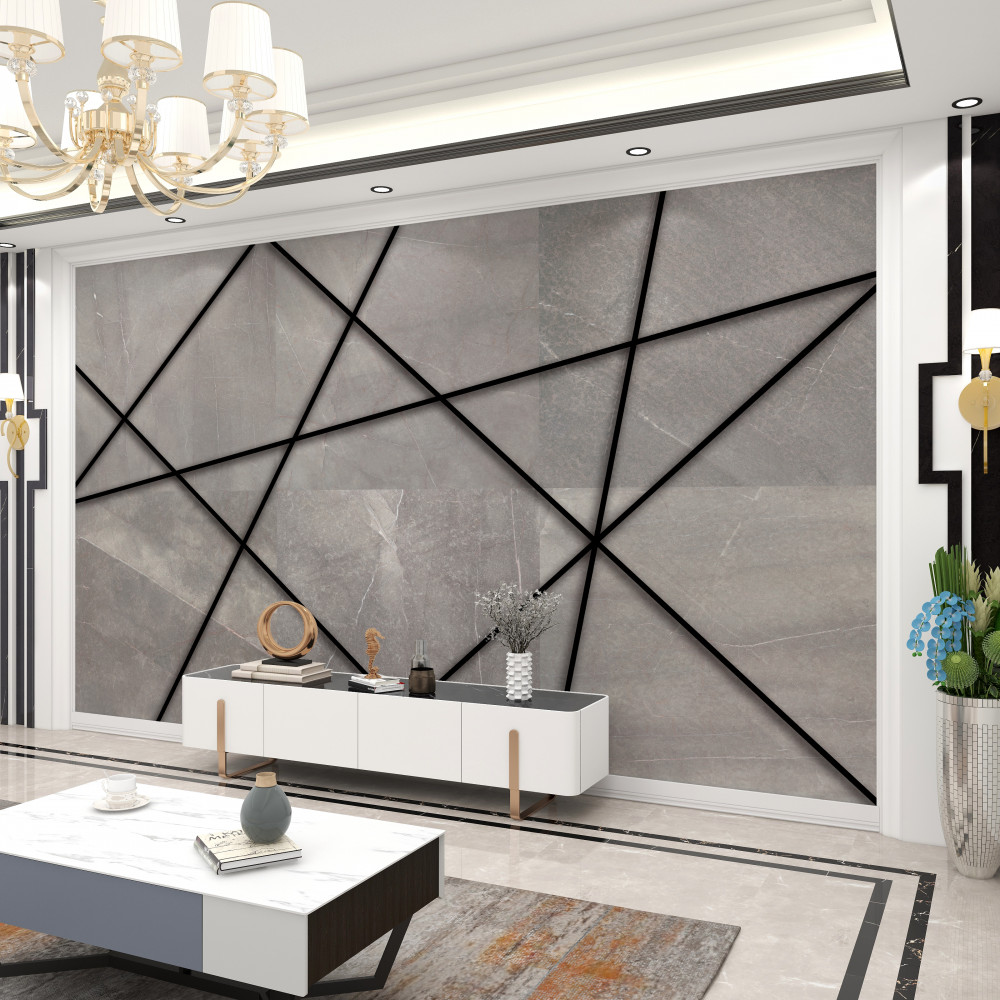 Fototapeta szare tło i czarne linie