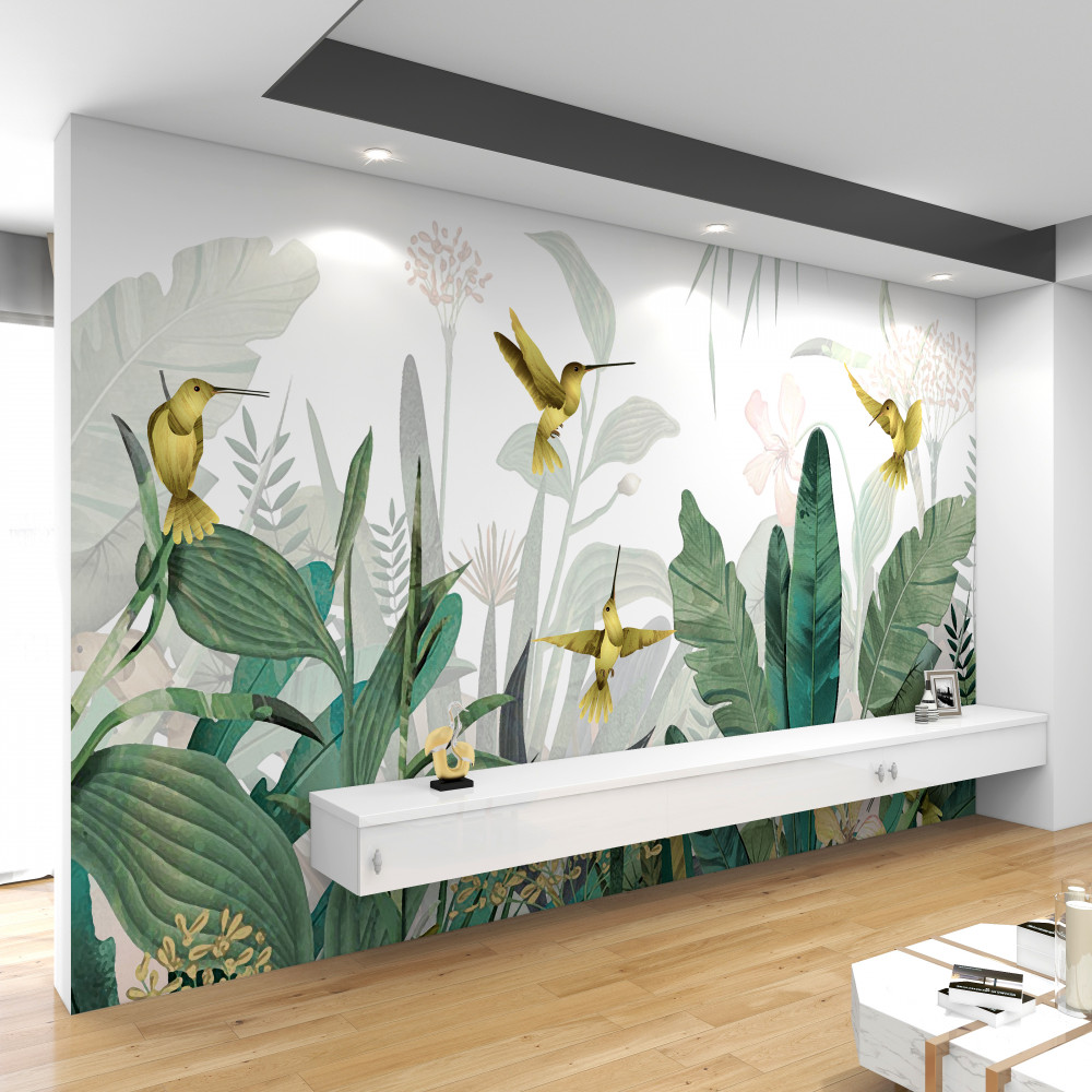 Fototapeta stado kolibrów w tropikach