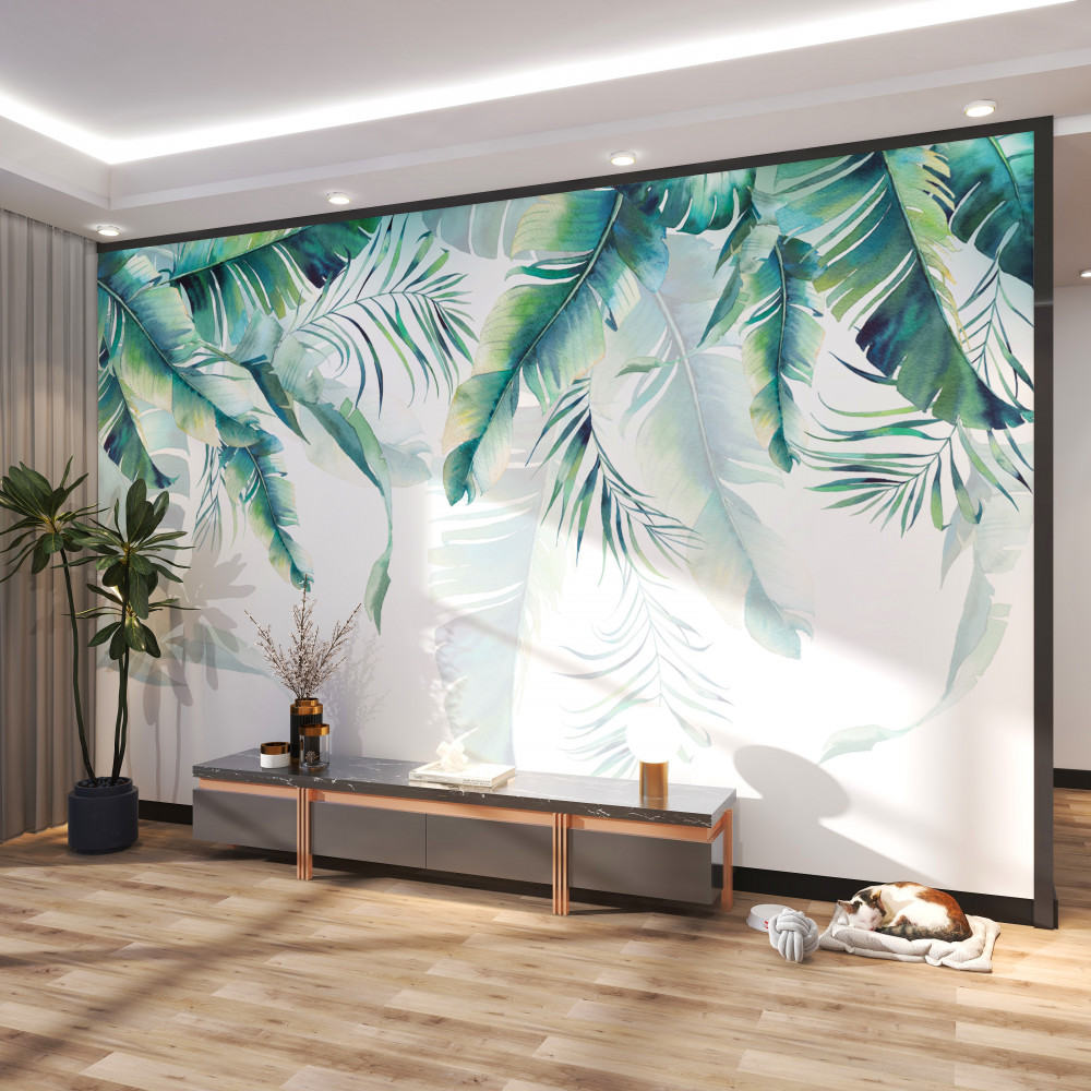 Fototapeta zielone liście tropikalne