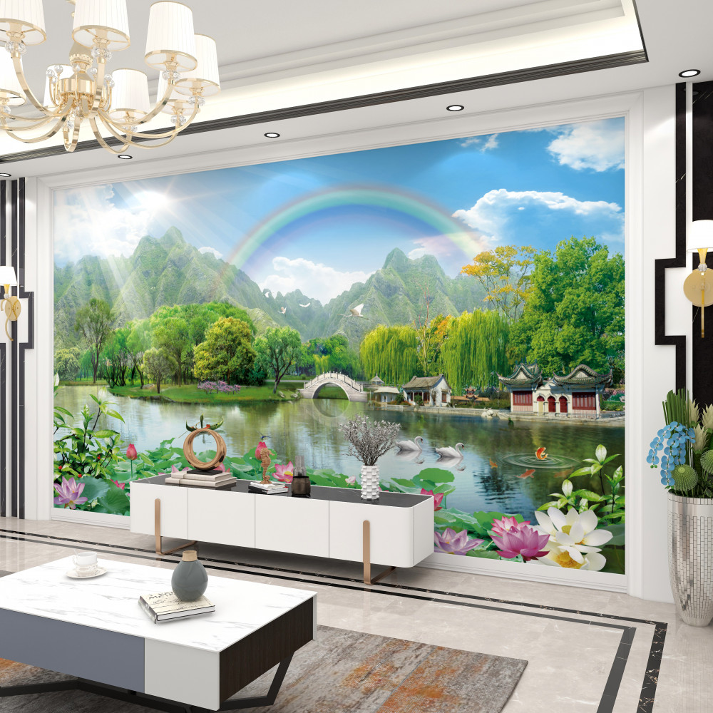 Fototapeta niesamowite widoki natury i tęczy