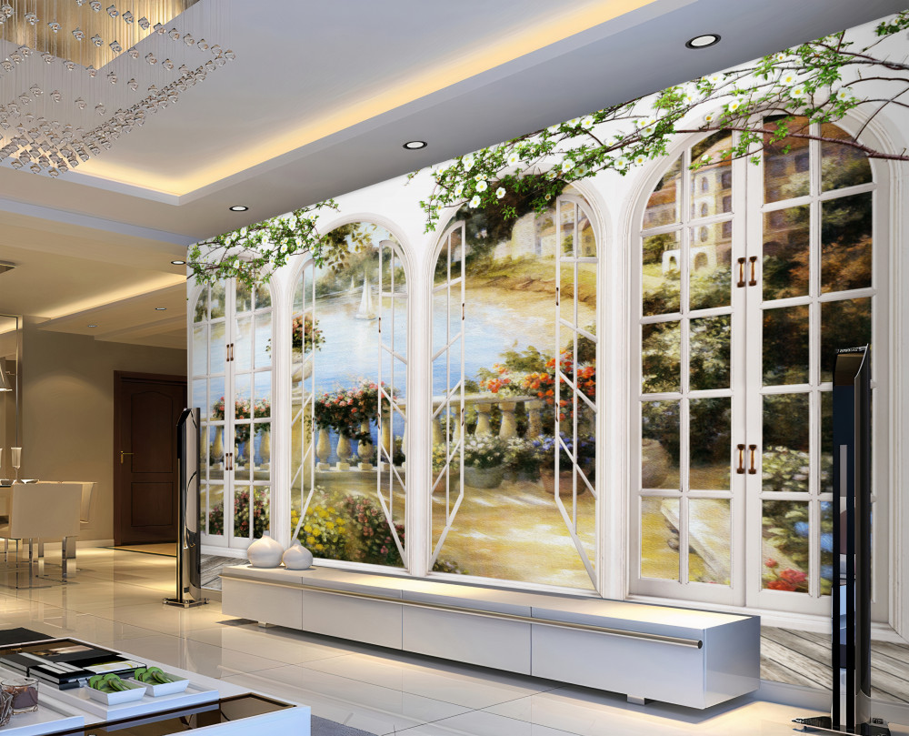 Fototapeta okna z widokiem na zatokę