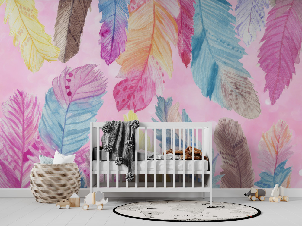 Fototapeta piękne kolorowe piórka