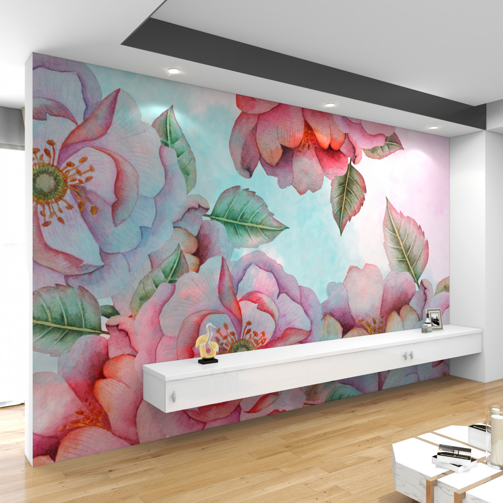 Fototapeta akwarela kwiatowa