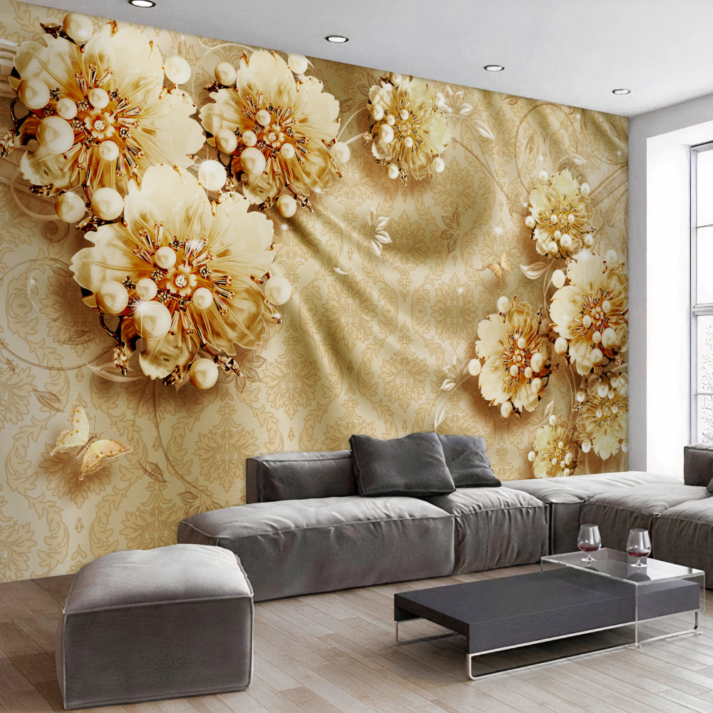 Fototapeta kwiaty i były w odcieniach brązu