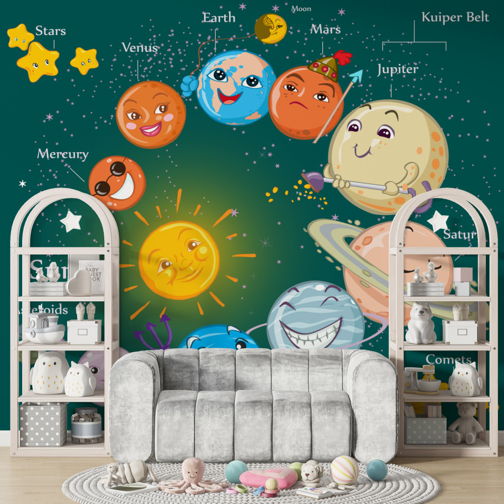 Fototapeta planety o ładnych twarzach