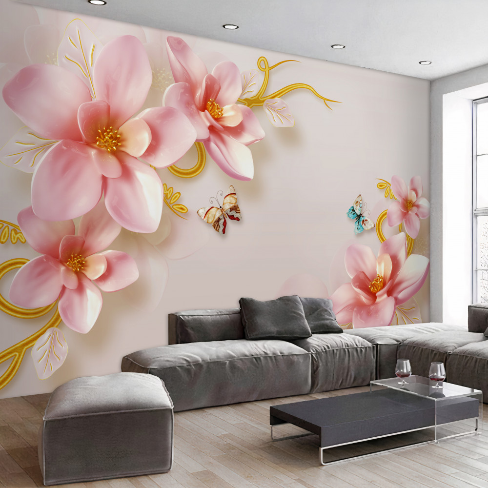 Fototapeta piękne różowe porcelanowe kwiaty