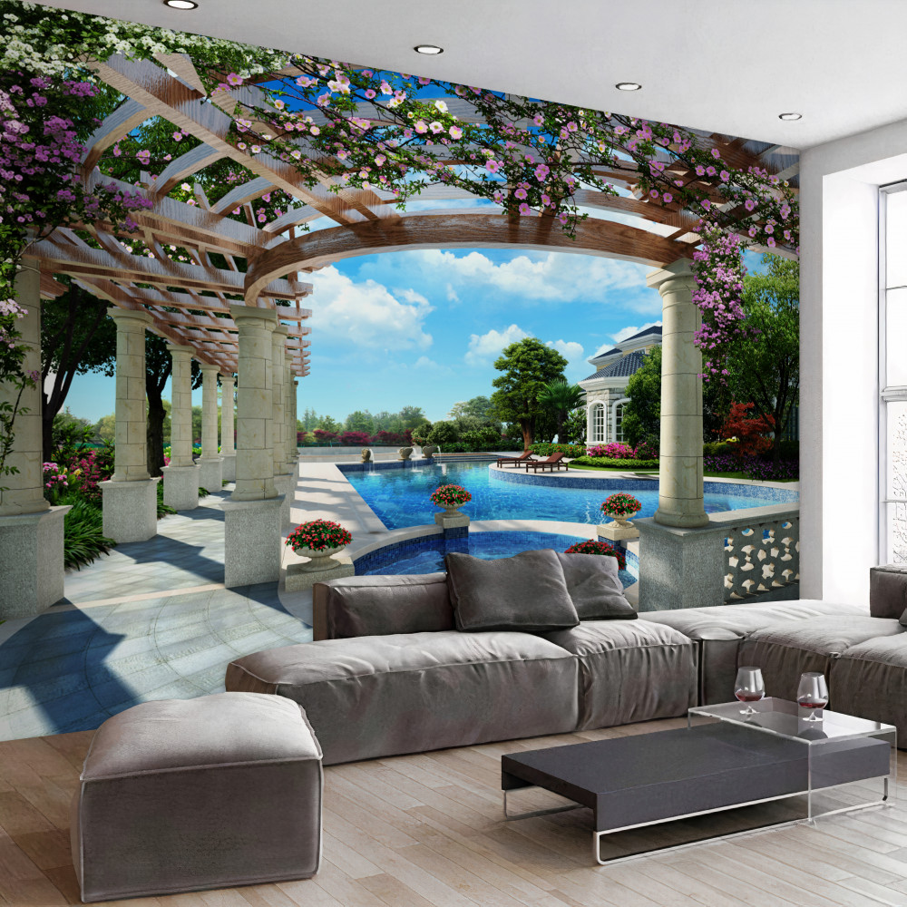 Fototapeta basen łukowy w domu