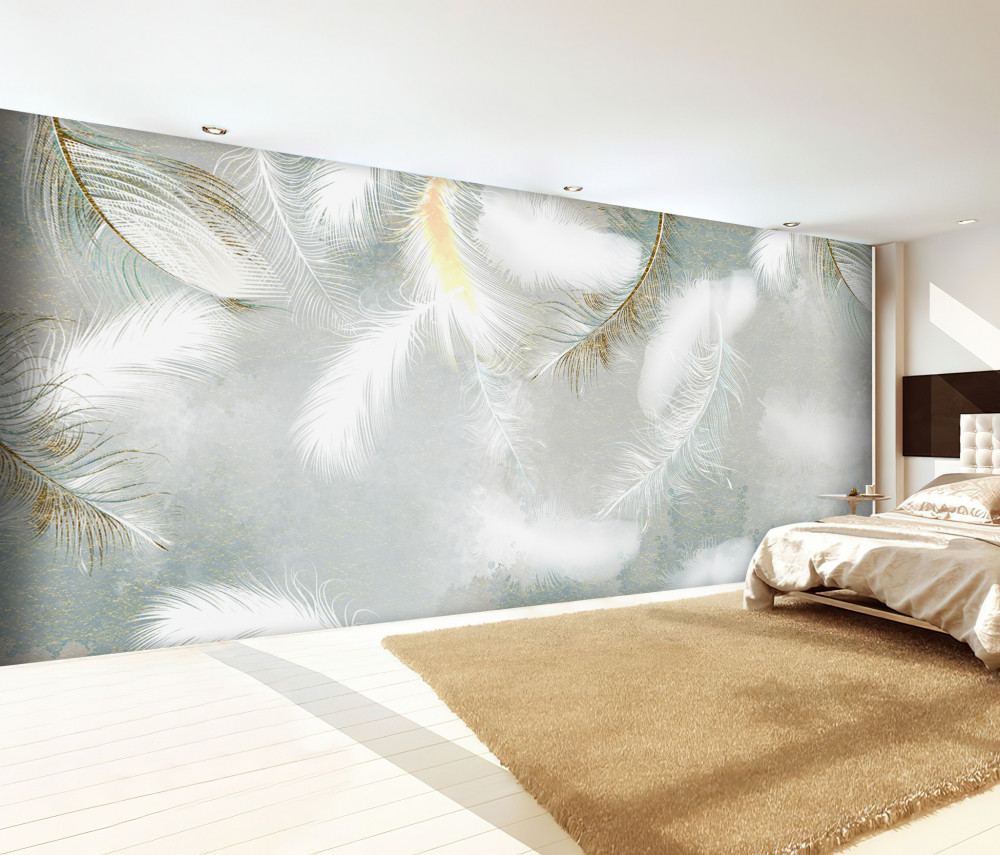 Fototapeta tło z piórami