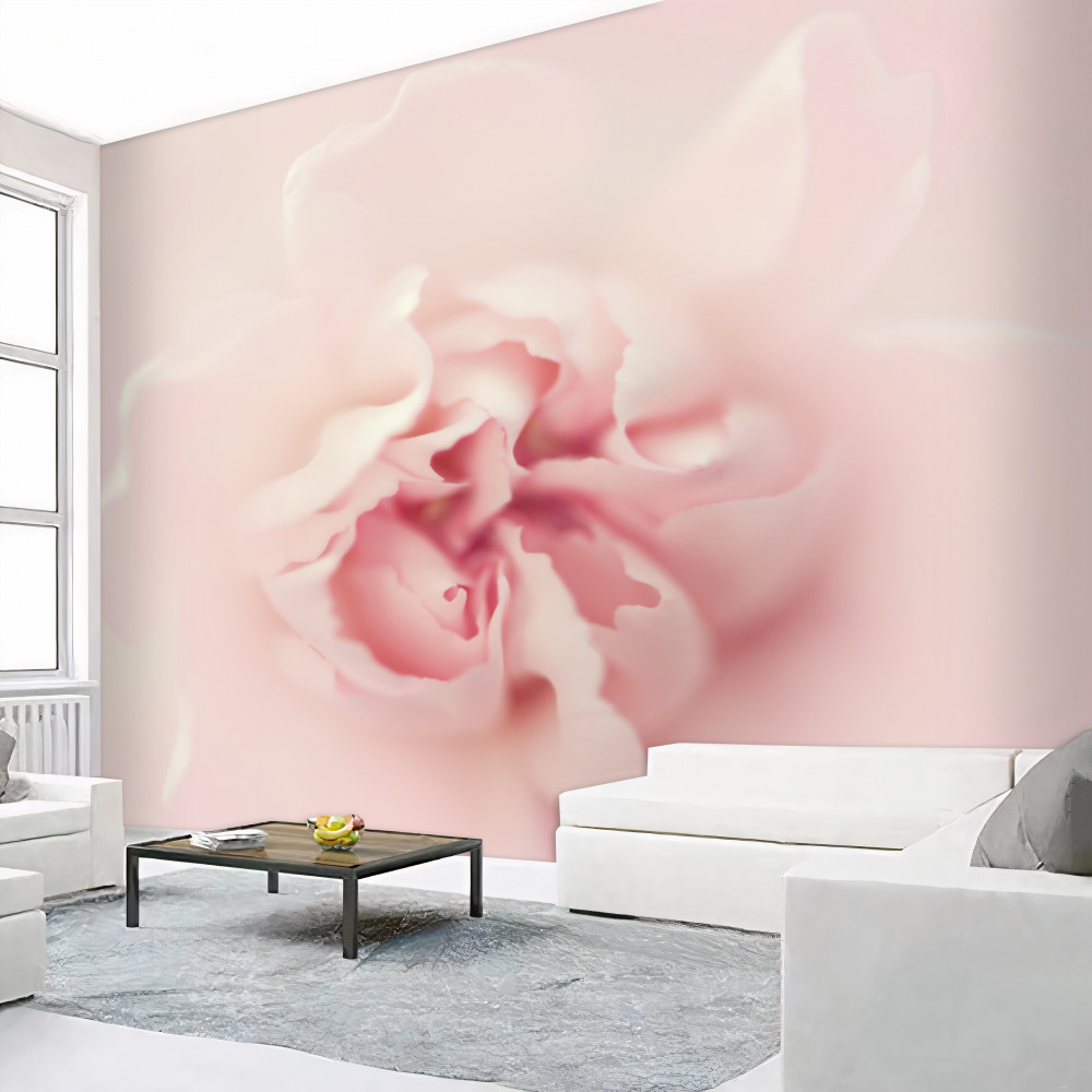 Fototapeta zbliżenie serca różowego kwiatu