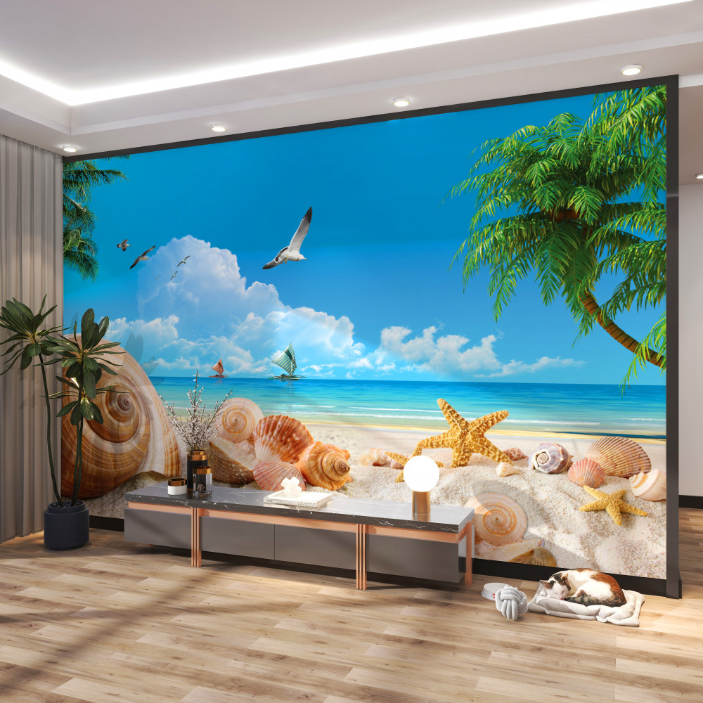 Fototapeta muszle na brzegu oceanu