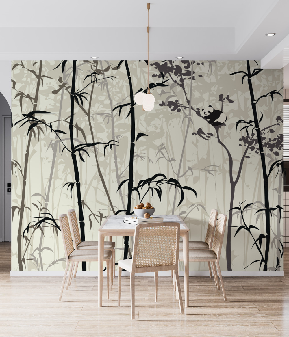 Fototapeta mała panda w krzaku