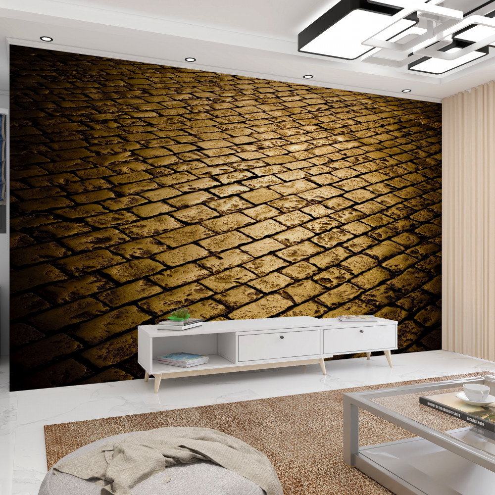 Fototapeta wieczorem położono chodnik