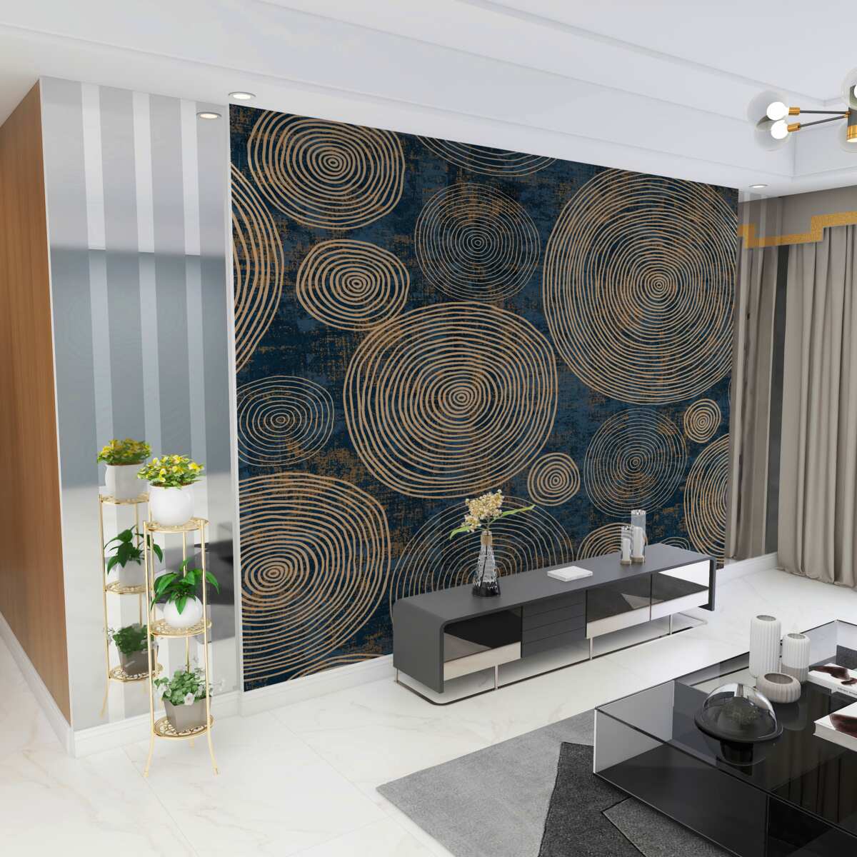 Fototapeta Fascynujące kręgi o różnych rozmiarach