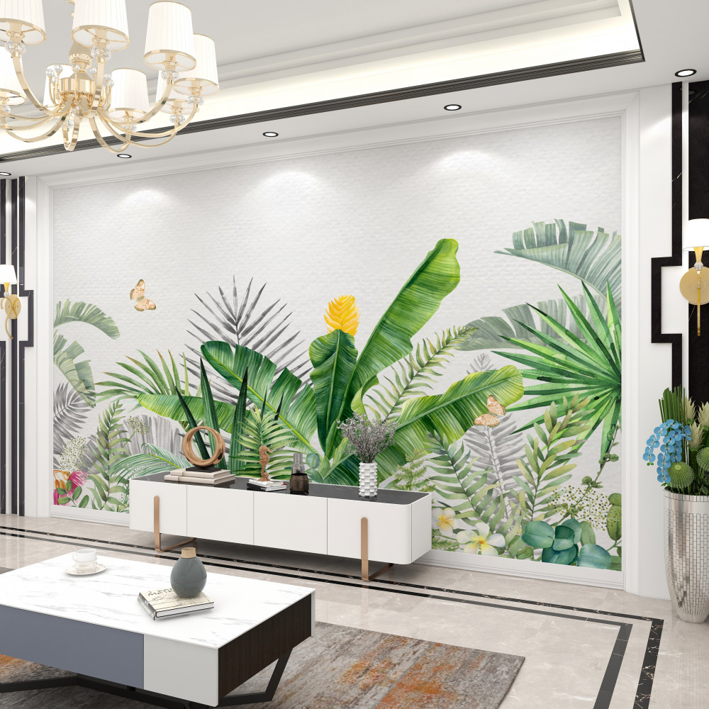 Fototapeta rośliny tropikalne na białym tle