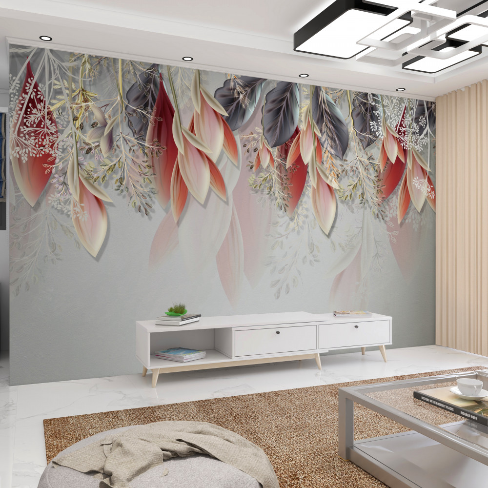 Fototapeta zawieszona kompozycja różowej linii