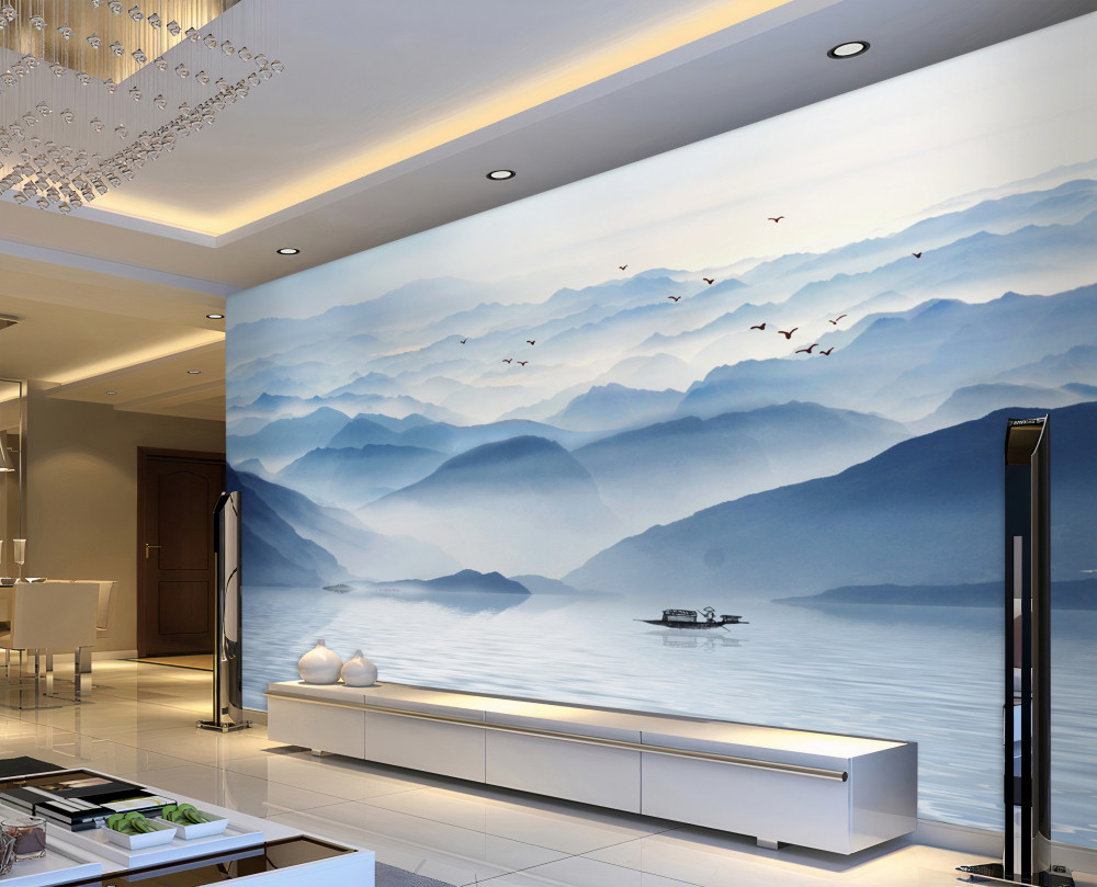 Fototapeta gęsta mgła opada na górską rzekę