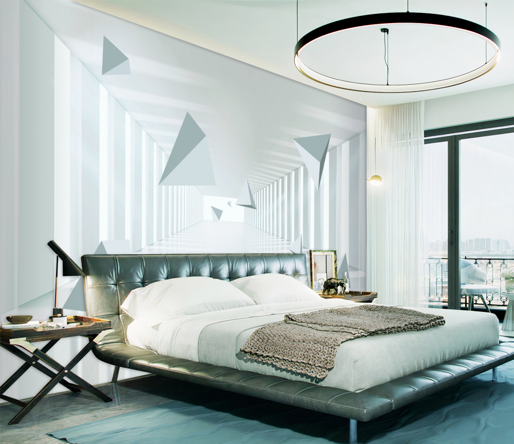 Fototapeta niekończący się tunel i trójkąty