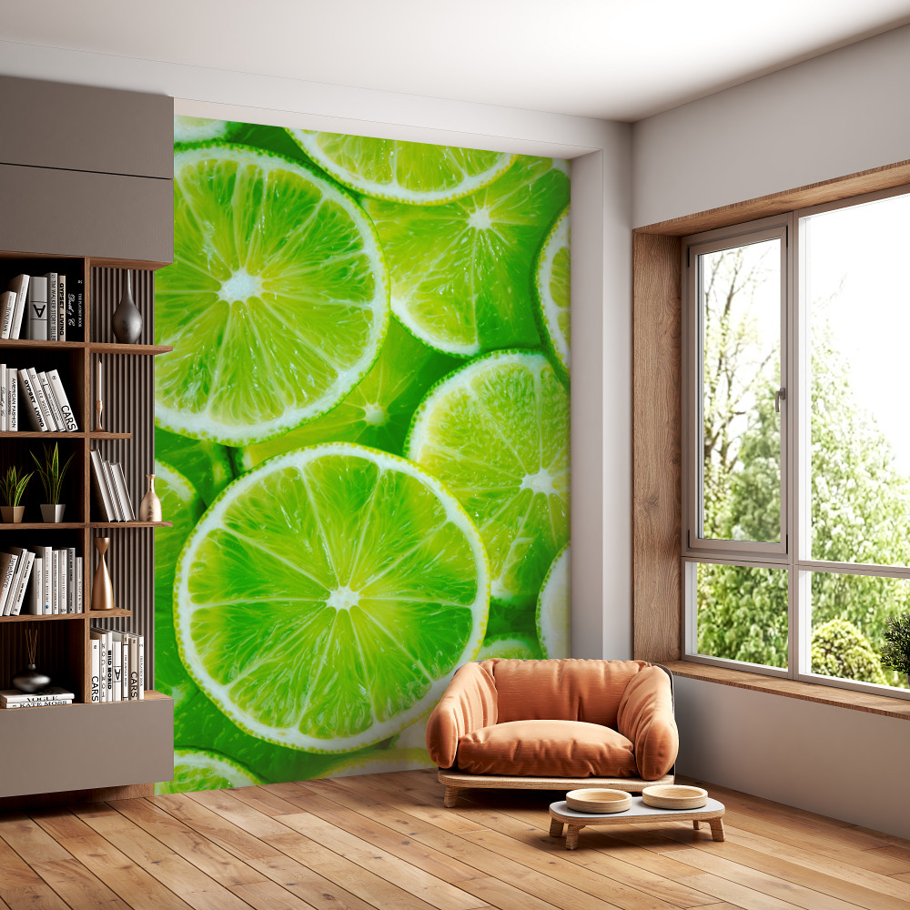 Fototapeta pokrojone limonki