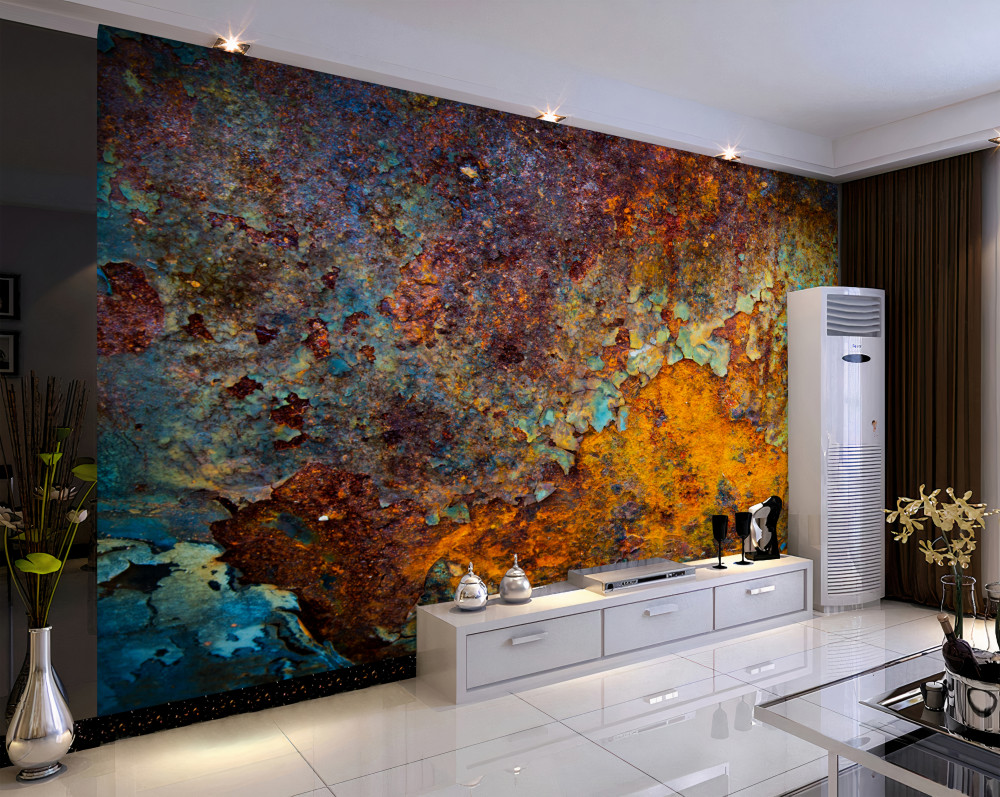 Fototapeta zardzewiała metalowa ściana