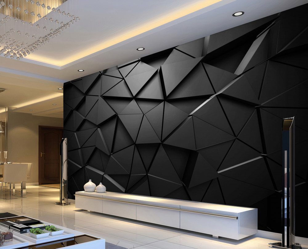 Fototapeta trójkąty w ciemnej mozaice