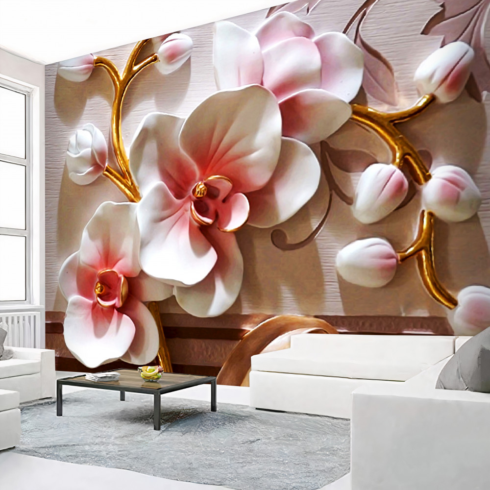 Fototapeta orchidee i ogromne kwitnące pąki