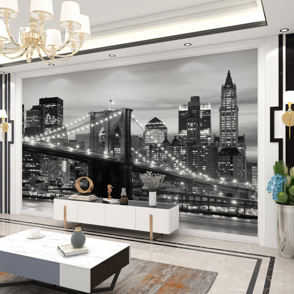 Fototapeta Most Brookliński w czerni i bieli