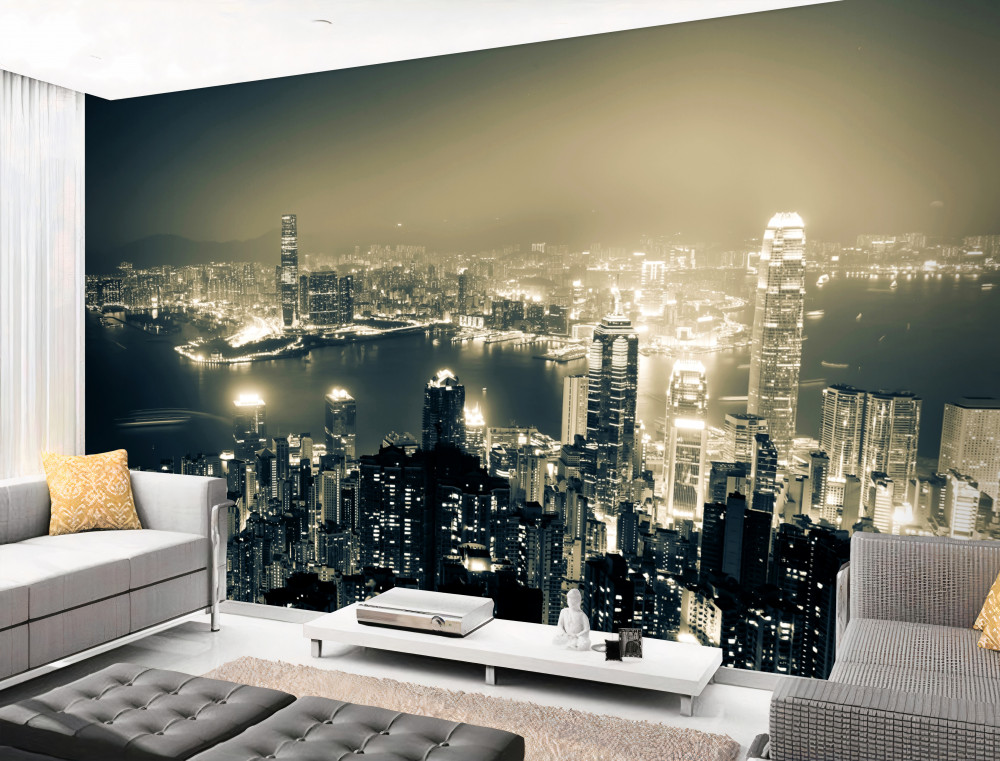 Fototapeta Nocny widok na Hongkong