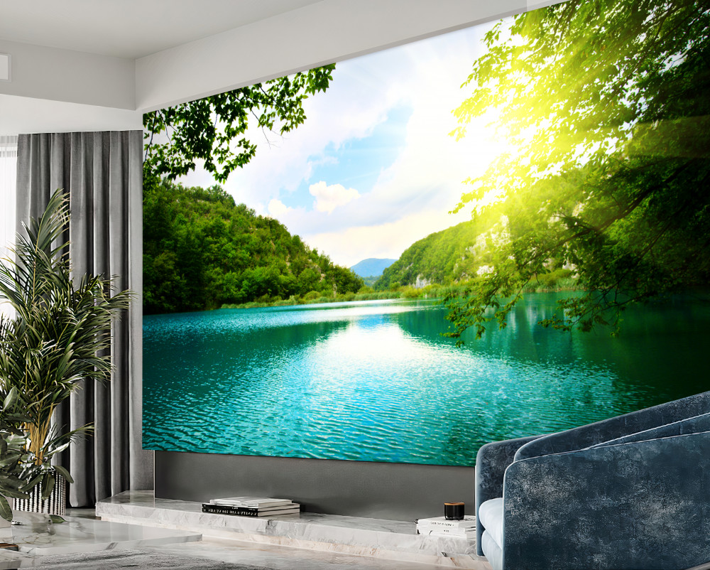 Fototapeta świt nad jeziorem