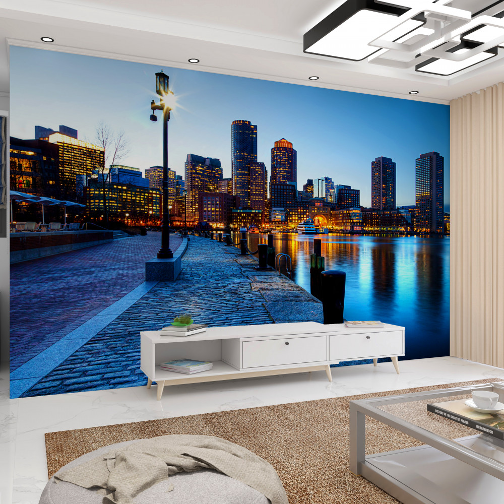 Fototapeta świt na pustym molo