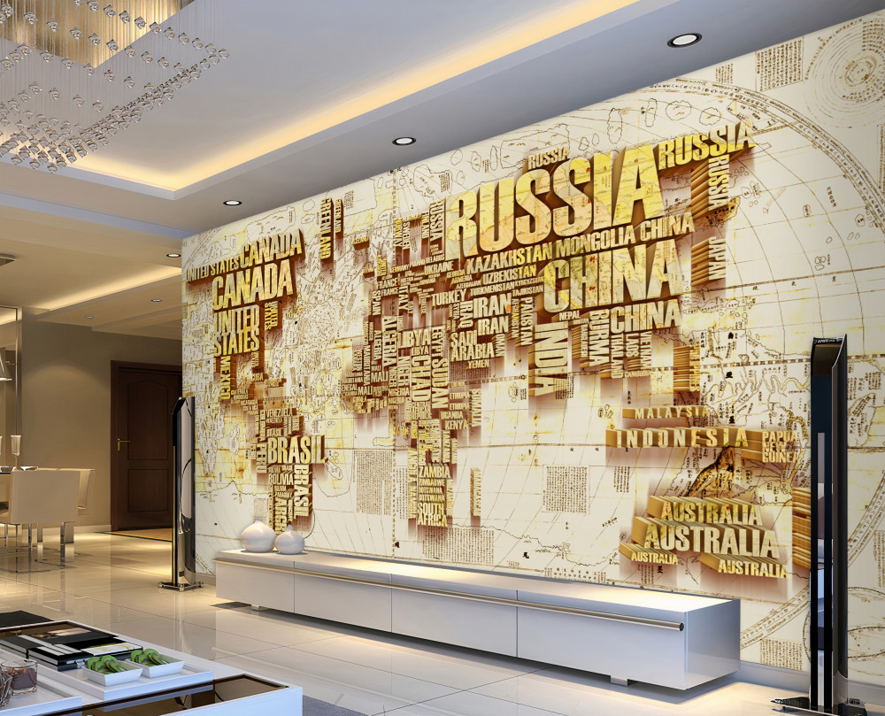 Fototapeta mapa świata z nazw krajów