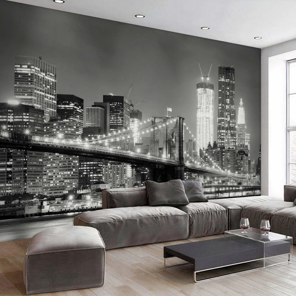 Fototapeta Most Brookliński w czerni i bieli