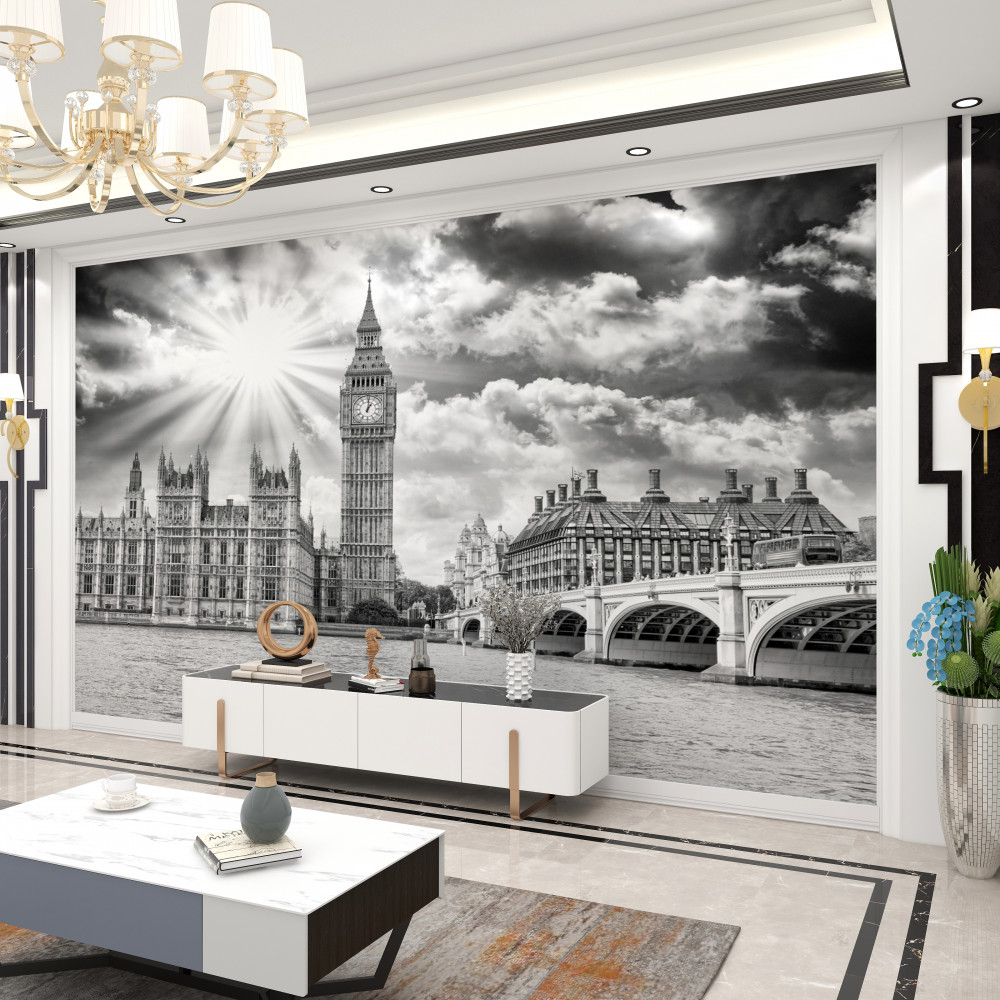 Fototapeta Big Ben czarno-biały Londyn