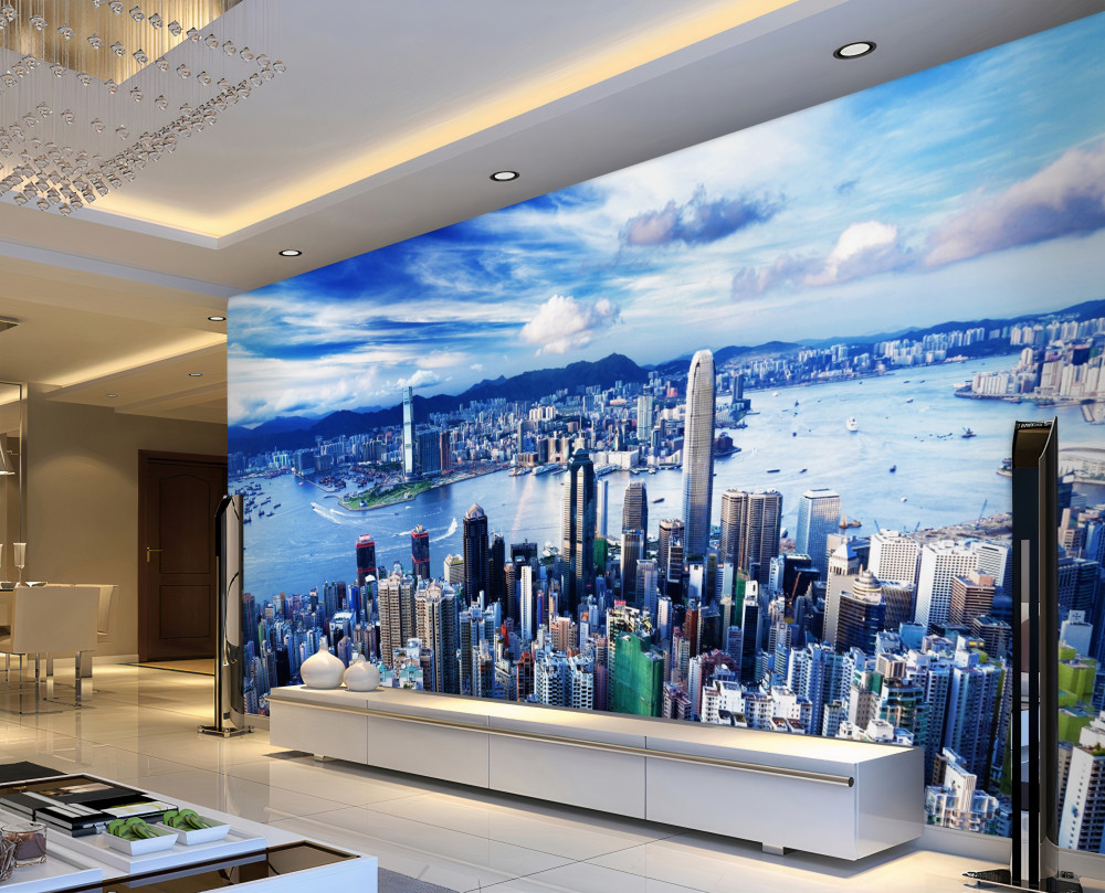 Fototapeta Port Wiktorii z drapaczami chmur