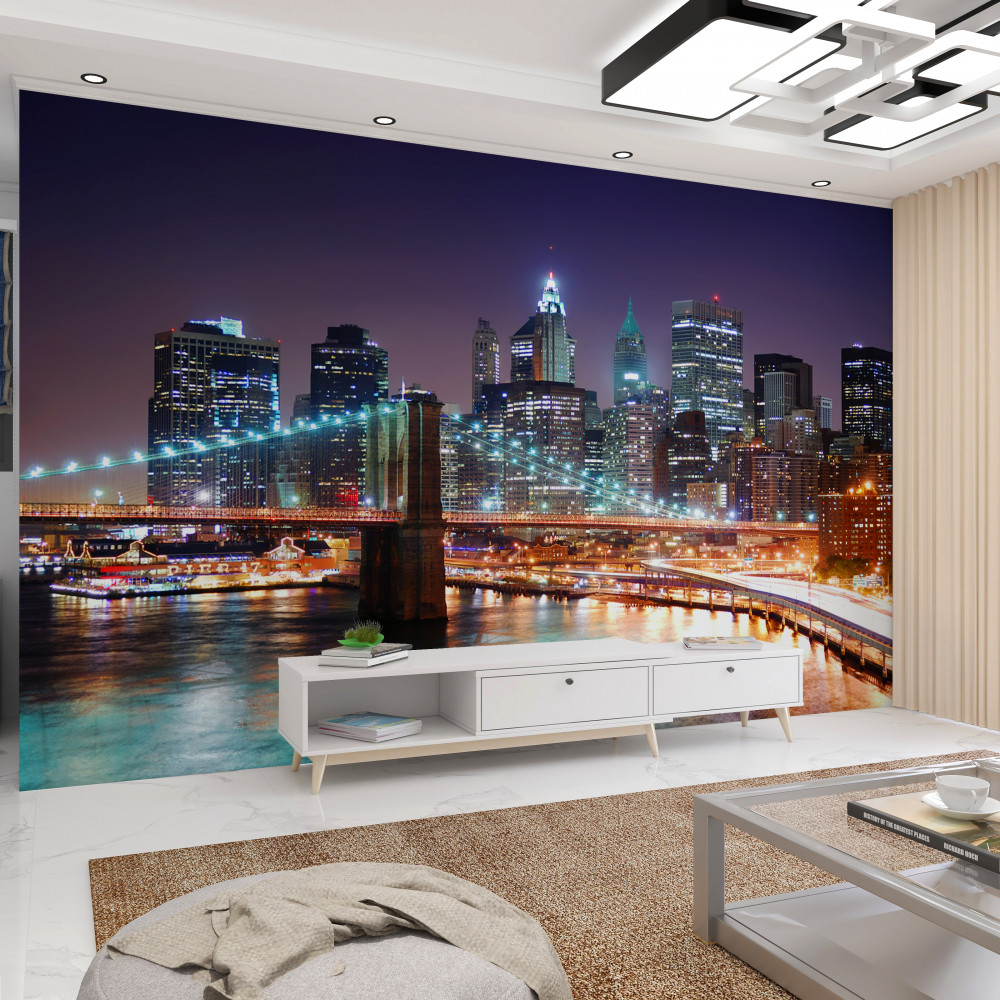 Fototapeta nocny krajobraz mostu brooklińskiego