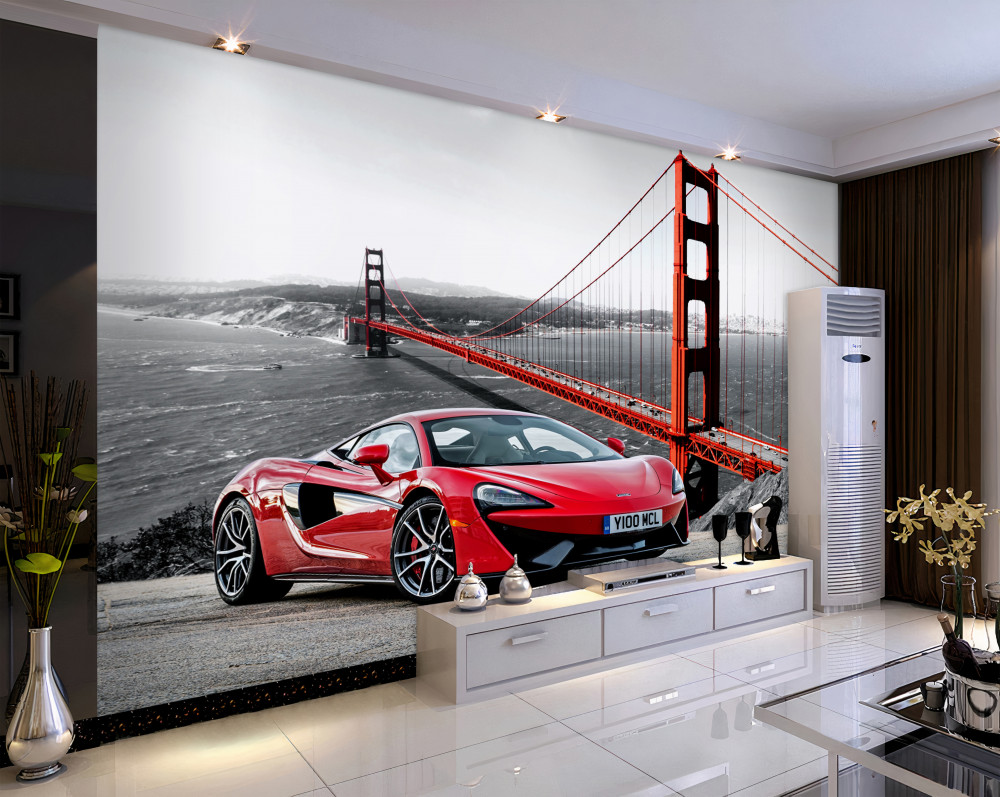 Fototapeta McLaren na tle mostu