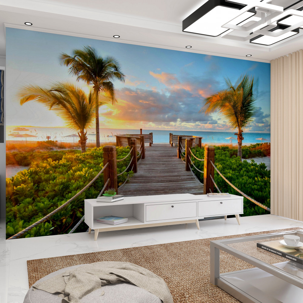 Fototapeta droga do tropikalnego brzegu