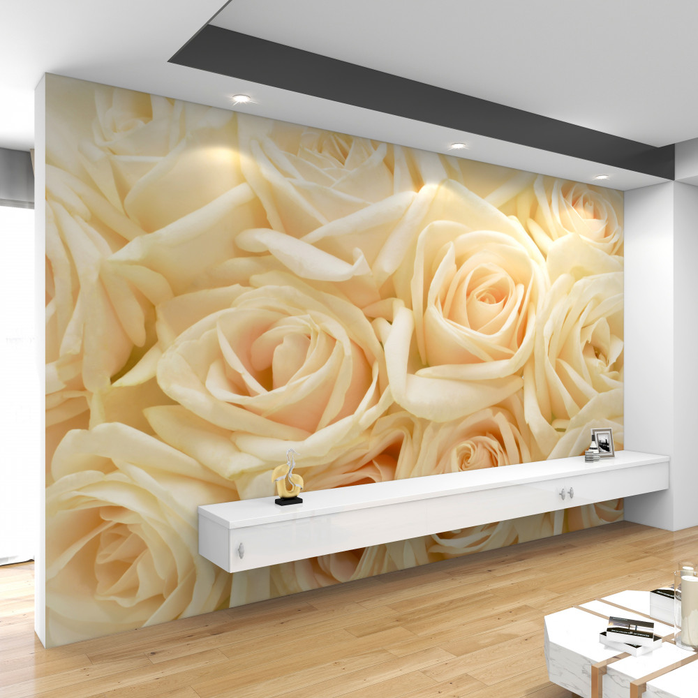 Fototapeta bukiet kremowych róż