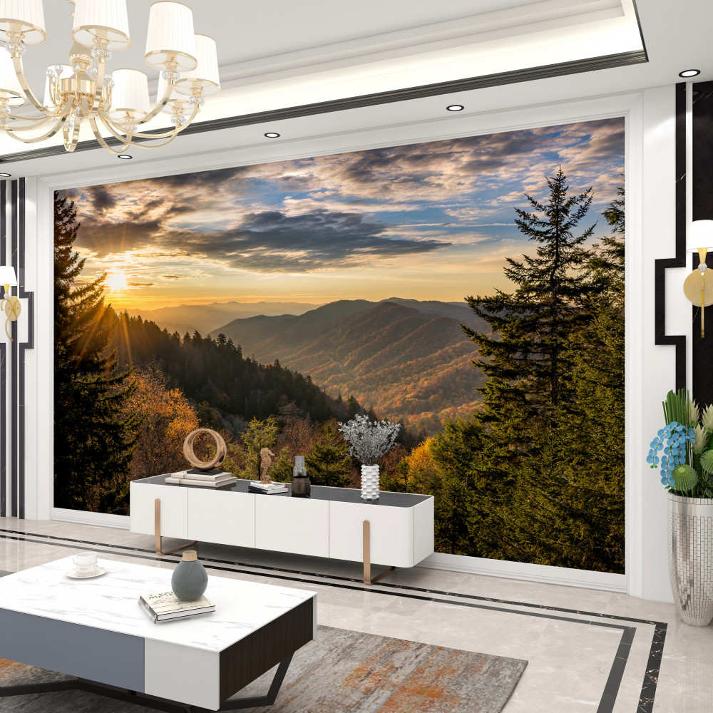 Fototapeta ustawione nad pasmami górskimi