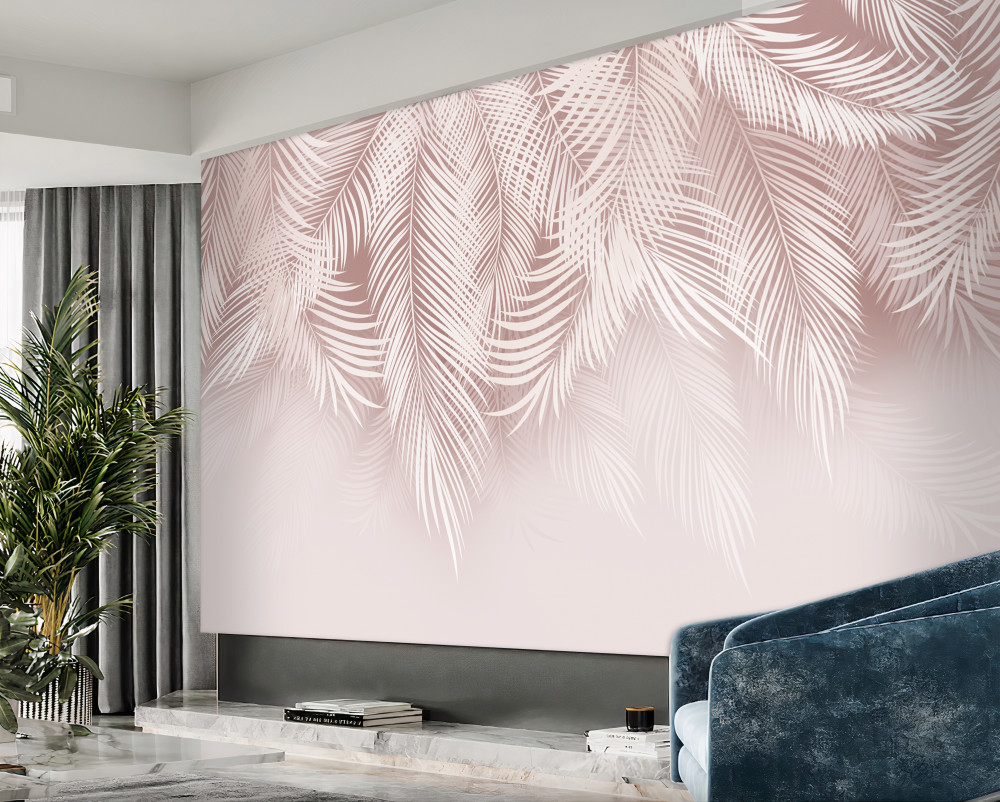 Fototapeta powiesić jasne liście palmowe