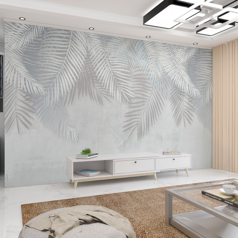 Fototapeta liście palmowe na białym tle