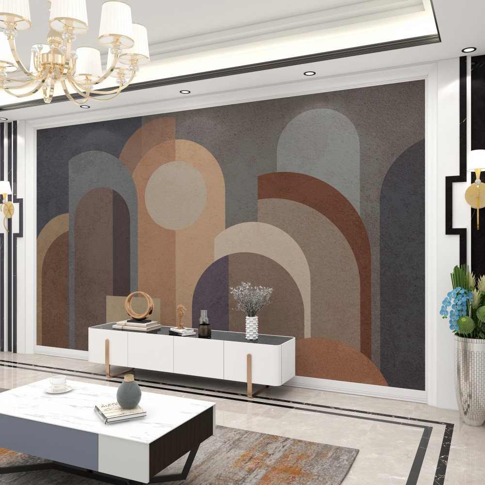 Fototapeta abstrakcja lasu jesiennego o zmierzchu