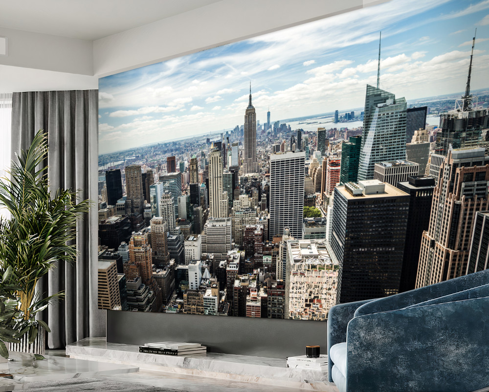 Fototapeta panorama metropolii w ciągu dnia