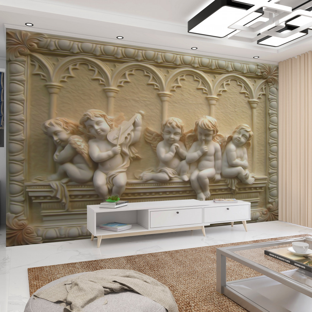 Fototapeta anioły siedzące na balkonie