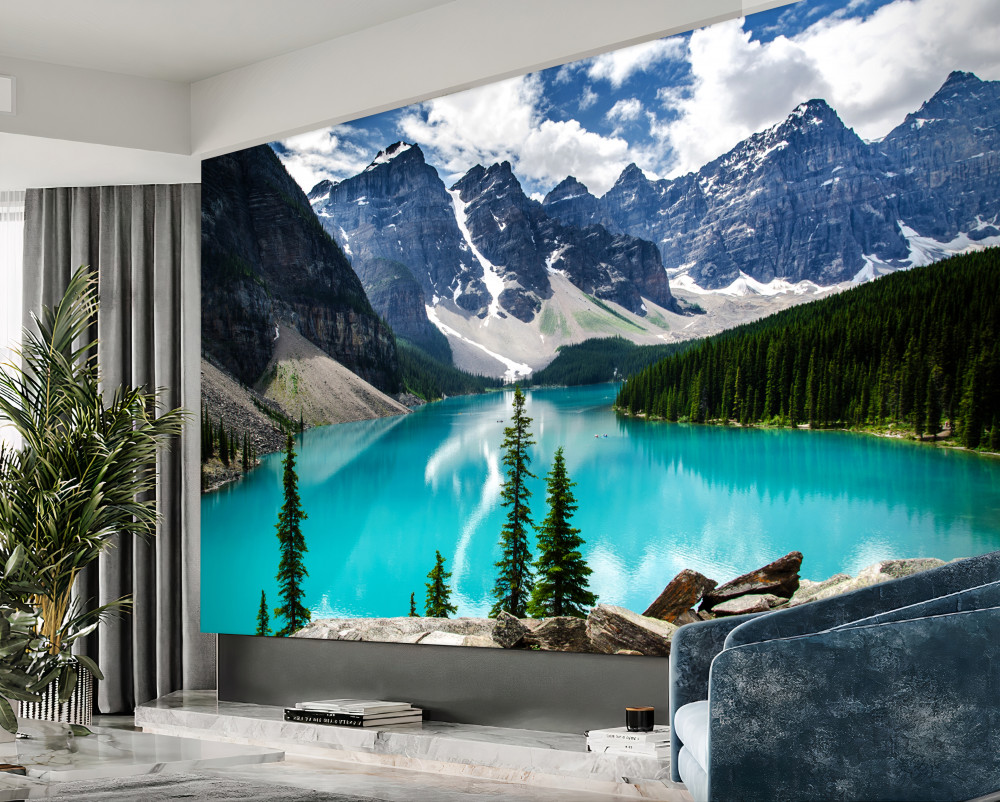 Fototapeta lazurowe wody górskich rzek