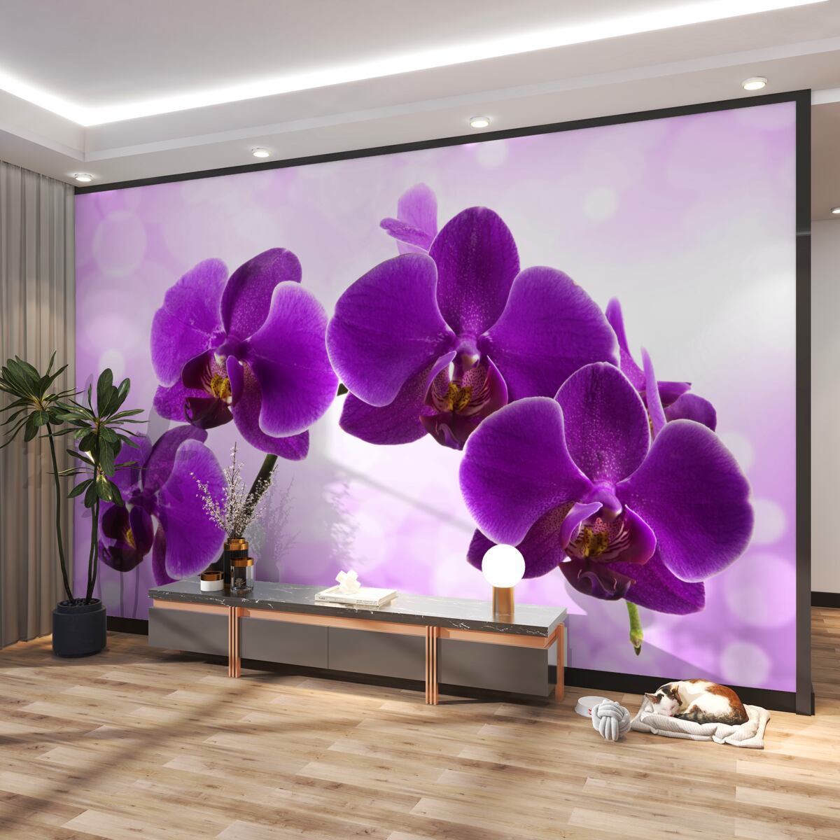 Fototapeta Ciemnofioletowa orchidea