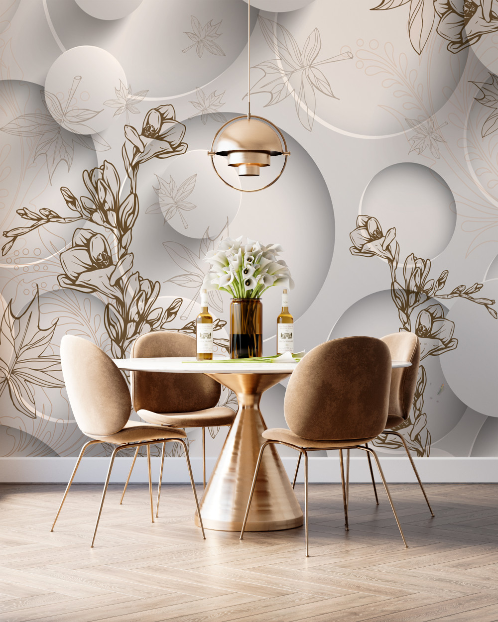 Fototapeta białe kwiaty magnolii na kółkach