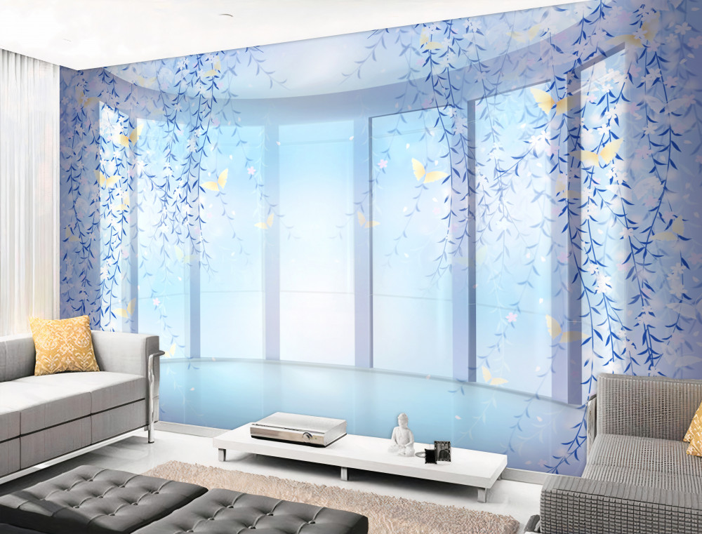 Fototapeta niebieski panoramiczny balkon